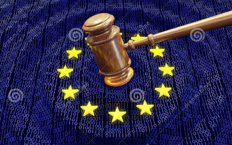 eu judge hammer hitting gdpr data bits bytes sentencing euro gavel concept law breach monetary penalty 118564807 e1653637294284