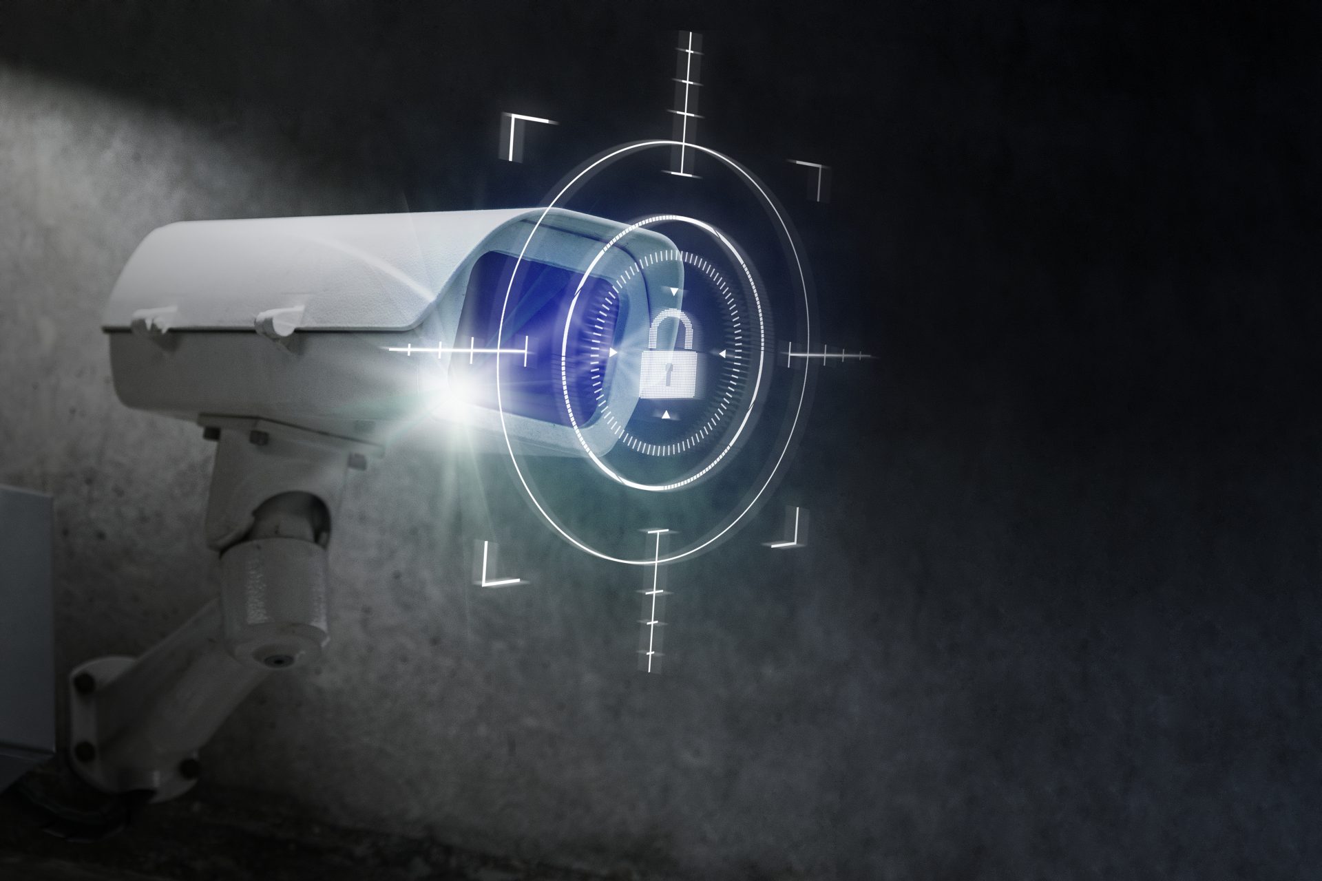 tecnologia di sicurezza cctv con remix digitale dell icona del lucchetto