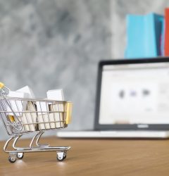 scatola di mercato ordinamento elettronico cesto negozio