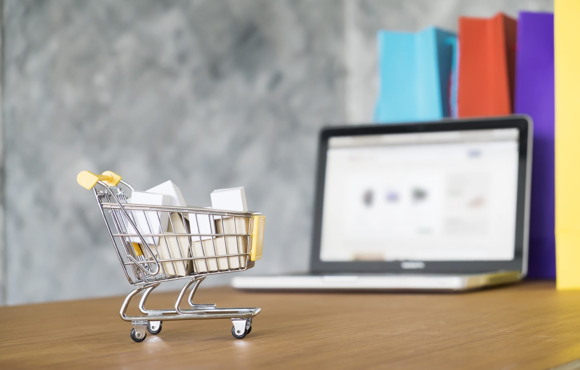 scatola di mercato ordinamento elettronico cesto negozio